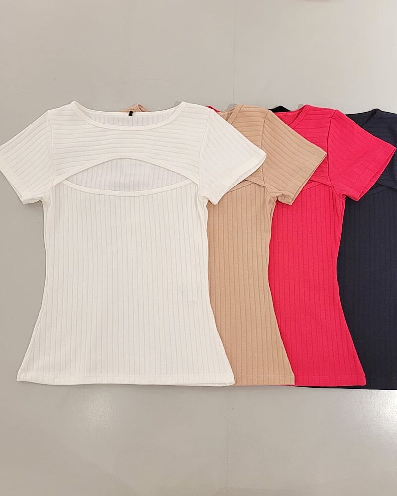 BLUSA ESSENCE MC FRENTE ABERTURA