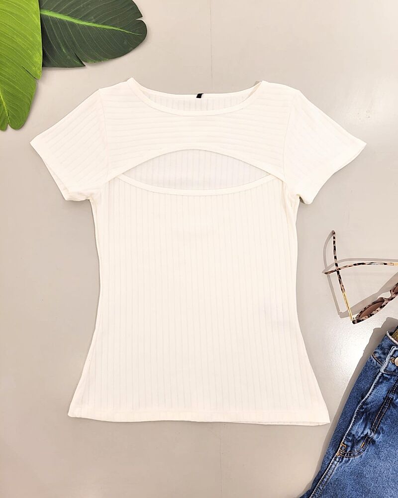 BLUSA ESSENCE MC FRENTE ABERTURA